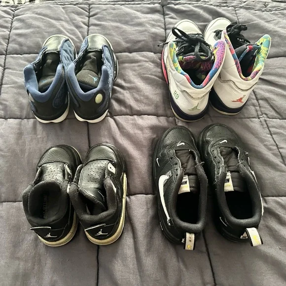 3 pair of beater Air Jordans and 1 Nike air force 1 - Picture 4 of 5